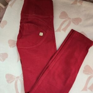 Freddy Women's High Rise Jeans - Red